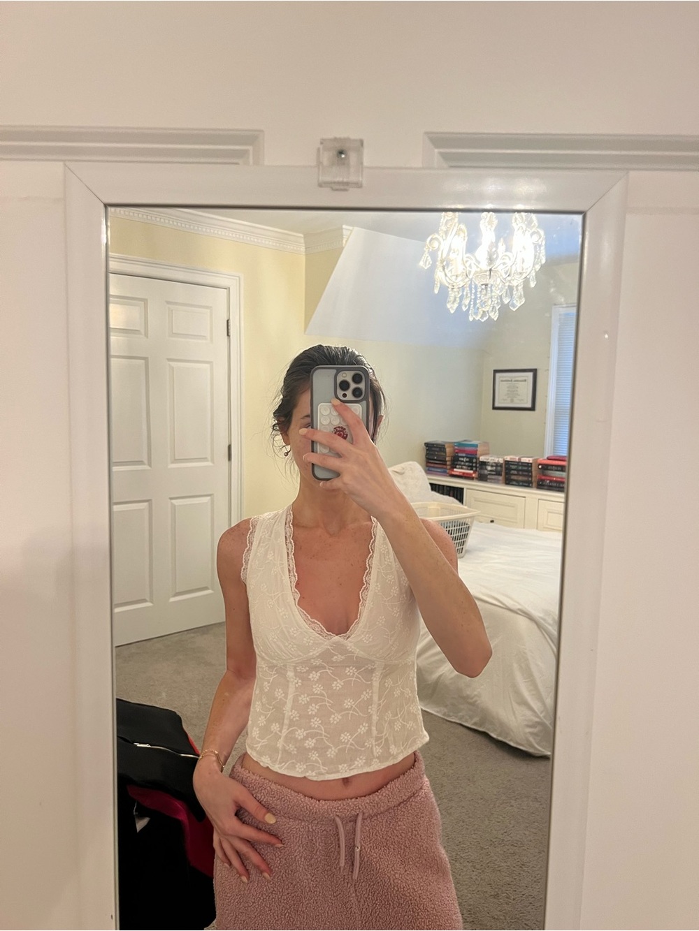 Women’s Lace V-Neck Tank Top Princess Polly